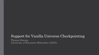 Understanding Vanilla Universe Checkpointing and Its Challenges