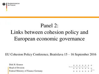 Recommendations for Enhancing EU Economic Governance and Cohesion Policy