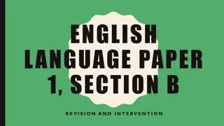 Effective Tips for English Language Paper 1, Section B