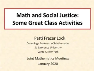 Engaging Activities in Math for Social Justice Classes