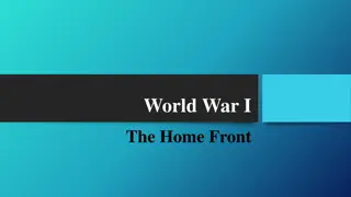 America's Role on the Home Front during World War I