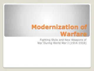 Modern Warfare Evolution and New Tactics in World War I