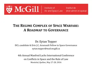 The Regime Complex of Space Warfare: A Governance Roadmap