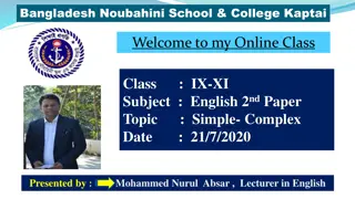 Online Class on Simple-Complex Topic at Bangladesh Noubahini School & College, Kaptai