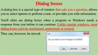 Dialog Boxes and Windows: A Visual Guide