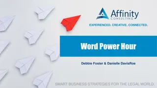 Smart Strategies for Legal Professions: Word Power Hour with Debbie Foster & Danielle Davis-Roe