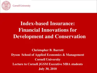 Index-Based Insurance Innovations for Development and Conservation