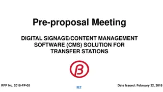 Digital Signage/CMS Solution RFP for Transfer Stations