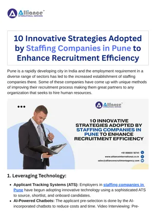 10 Innovative Strategies Adopted by Staffing Companies in Pune to Enhance Recruitment Efficiency