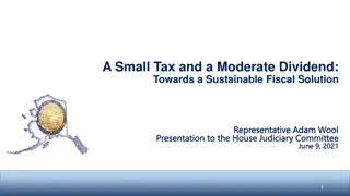 Towards a Sustainable Fiscal Solution: A Small Tax and a Moderate Dividend