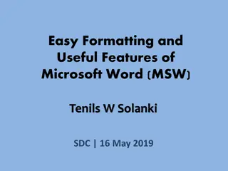 Efficient Features and Tips for Microsoft Word Users