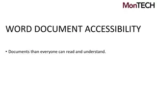 Creating Accessible Word Documents: Best Practices and Guidelines