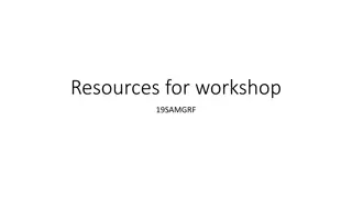 Workshop Resources Showcase for Creative Professionals