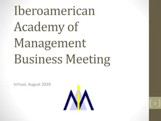 Iberoamerican Academy of Management Business Meeting Virtual, August 2020