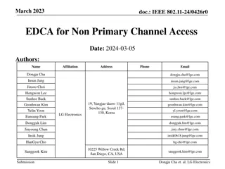 Enhanced Distributed Channel Access (EDCA) for Non-Primary Channel in IEEE 802.11