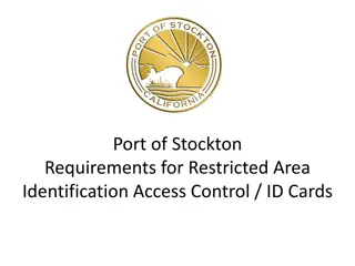 Requirements for Port of Stockton Restricted Area Identification & Access Control