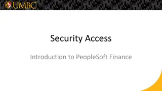 Security Access in PeopleSoft Finance