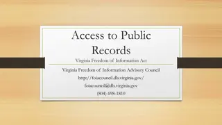 Virginia Freedom of Information Act: Accessing Public Records