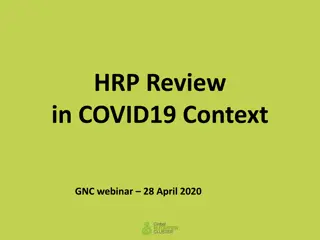 Humanitarian Response Plan Review in the Context of COVID-19