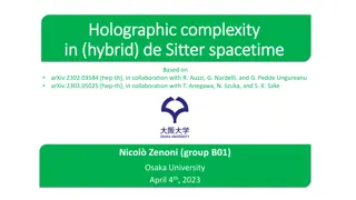 Holographic Complexity in Hybrid De Sitter Spacetime