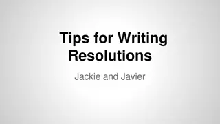 Effective Tips for Writing Resolutions