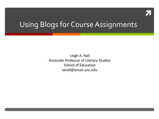 Leveraging Blogs for Course Enhancement by Leigh A. Hall