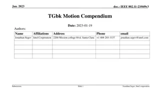 IEEE 802.11-23/049r3 TGbk Motion Compendium