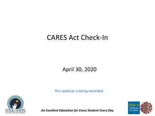 Overview of CARES Act Funding for Education