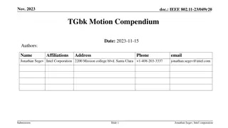 IEEE 802.11-23/049r20 TGbk Motion Compendium - Nov. 2023