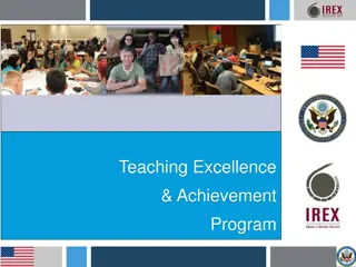 Teaching Excellence & Achievement Program Overview