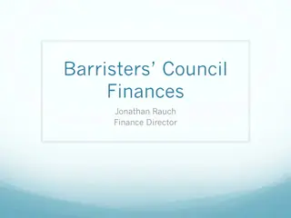 Barristers Council Financial Policies and Guidelines