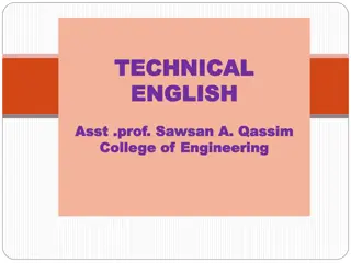 Technical English Words and Prepositions by Asst. Prof. Sawsan A. Qassim