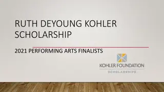 Showcase of Performing Arts Scholarships Finalists' Portfolios