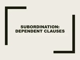 Subordination in Grammar