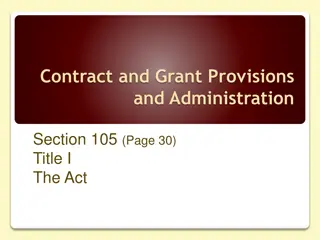 Federal Contracting Laws and Regulations: Provisions and Administration