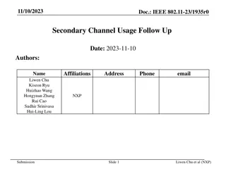 IEEE 802.11-23/1935r0 - Secondary Channel Usage Discussions