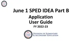 Guide for SPED IDEA Part B Application FY 2022-23