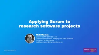 Applying Scrum to Research Software Projects