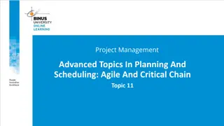 Advanced Topics in Agile Project Management: Planning and Scheduling