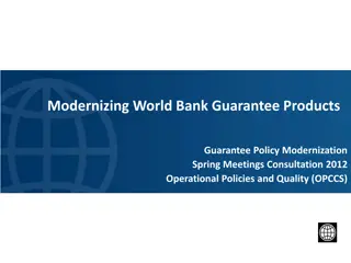 World Bank Guarantee Policy Modernization Consultation