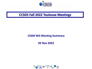 Updates from CCSDS Fall 2022 Toulouse Meetings