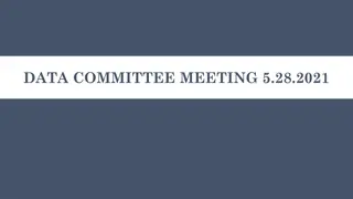 Survey Development and Timeline for Data Committee Meeting