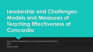 Enhancing Teaching Effectiveness: Models and Measures for Academic Excellence