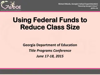 Reducing Class Size for Improved Student Achievement: Insights from Georgia's School Superintendent