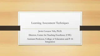 Learning Assessment Techniques Workshop Overview