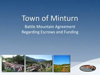 Town of Minturn Battle Mountain Escrow Agreement Update