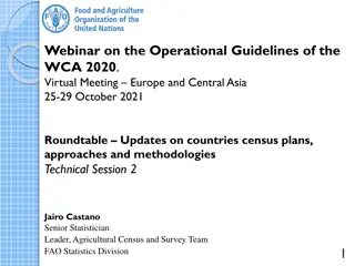 Overview of FAO WCA 2020 Round: Participation and Status in Europe and Central Asia