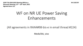 RAN4 Meeting #98-bis-e Summary and Issues on NR UE Power Saving Enhancements