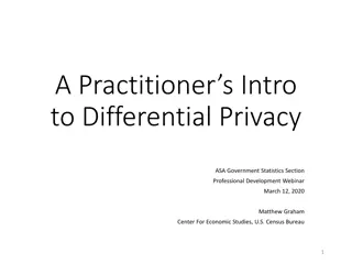 Differential Privacy in Statistical Analysis