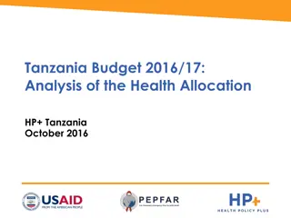 Analysis of Health Budget Allocation in Tanzania 2016/17